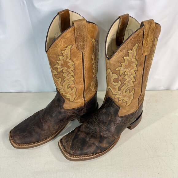 Cody James Square Toe Boots Child Youth Size 7.0 D Style BBSC1895 Leather Brown - Picture 2 of 16